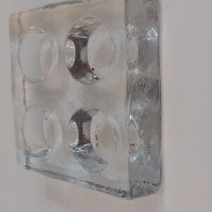 Clear Glass Candle Holder